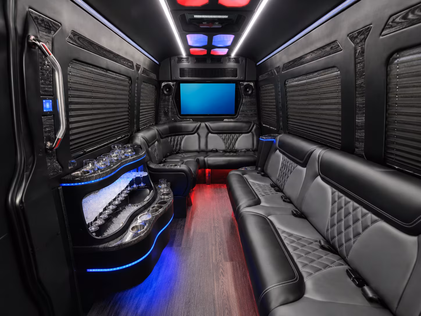 new york city 30 passenger party bus interior
